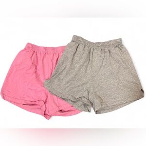 Soffe Women's Pink and Gray Shorts